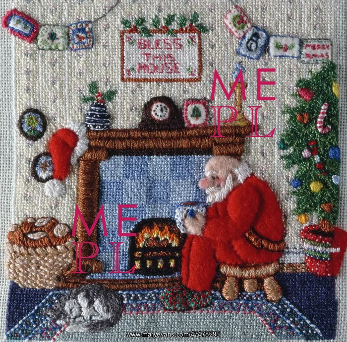 : Father Christmas sitting by his fireside : Father Christmas sitting by his fireside