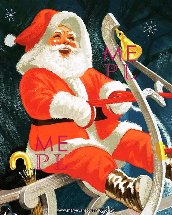 : Father Christmas on his sleigh : Father Christmas on his sleigh