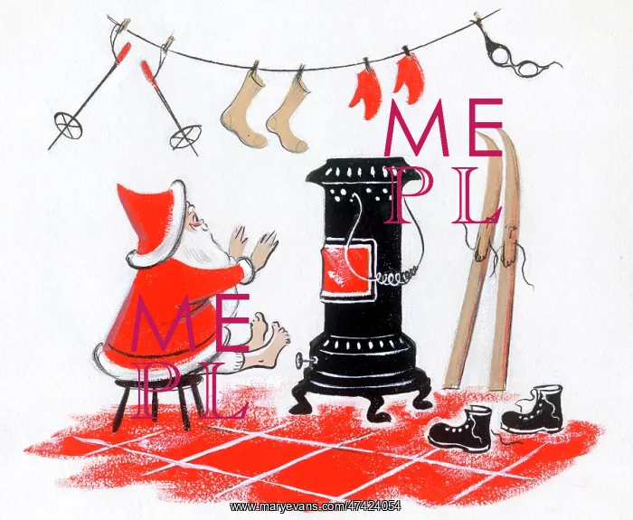 : Father Christmas warming his hands