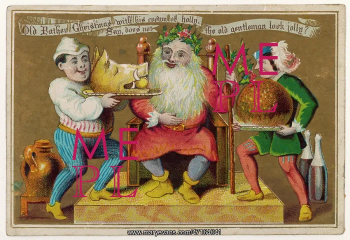  : Father Christmas with a Xmas feast