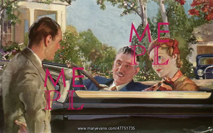  : Father and Daughter in Car talk to Young Man