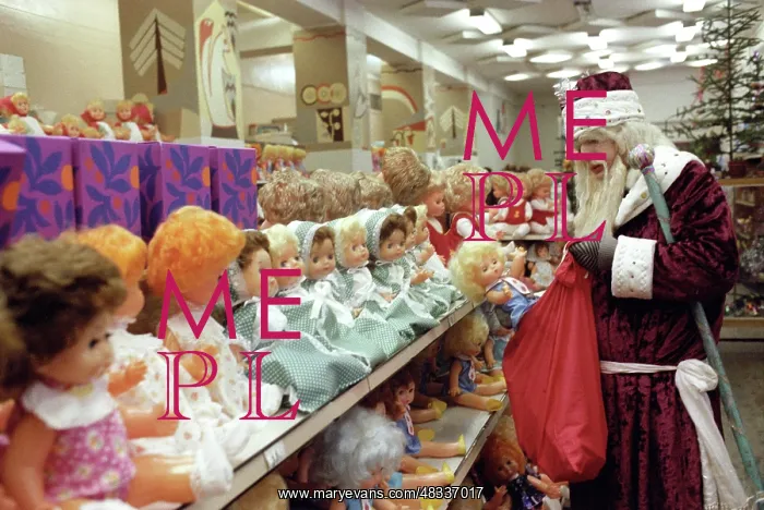 : Father Frost in toy store, 1981 : Father Frost in toy store, 1981