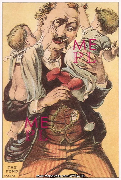  : Father Holding two Children