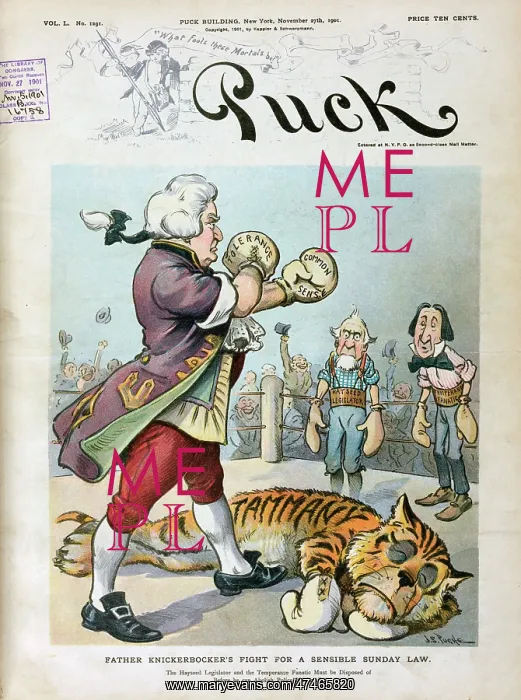 : Father Knickerbocker's fight for a sensible Sunday law : Father Knickerbocker's fight for a sensible Sunday law