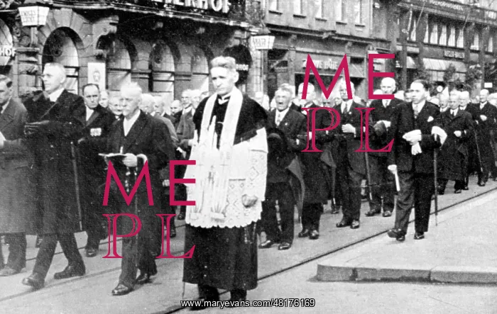 : Father Rupert Mayer at a procession : Father Rupert Mayer at a procession