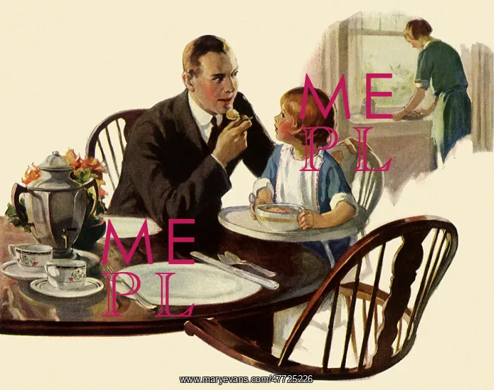 : Father takes a bite of Daughter's Food : Father takes a bite of Daughter's Food