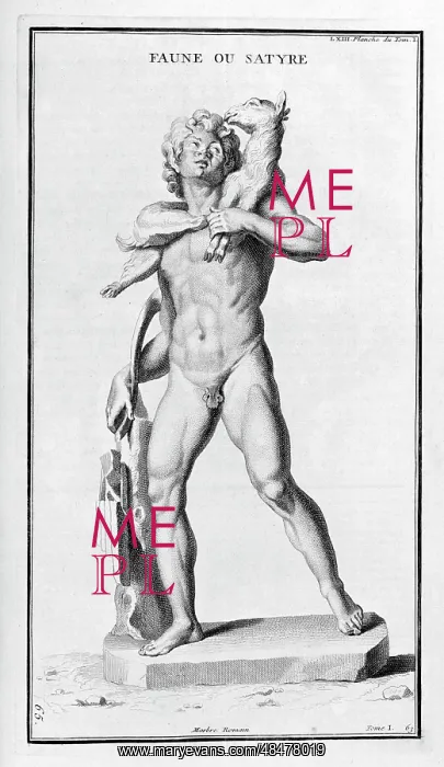: Faun or satyr, after a Roman statue. Illustration : Faun or satyr, after a Roman statue. Illustration