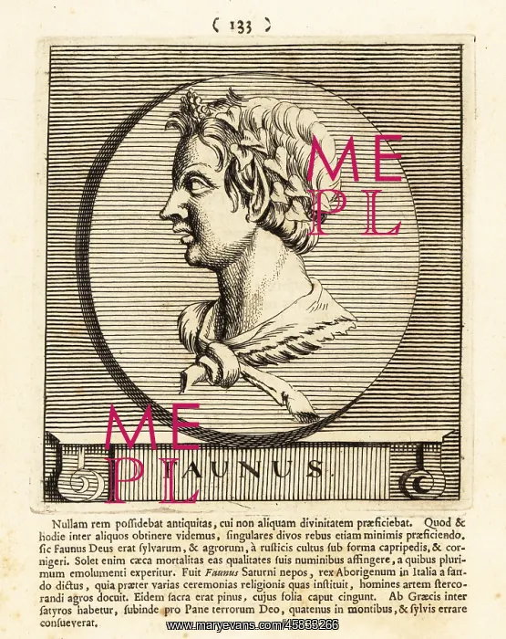 : Faunus, Roman god of the forest, plains and fields : Faunus, Roman god of the forest, plains and fields