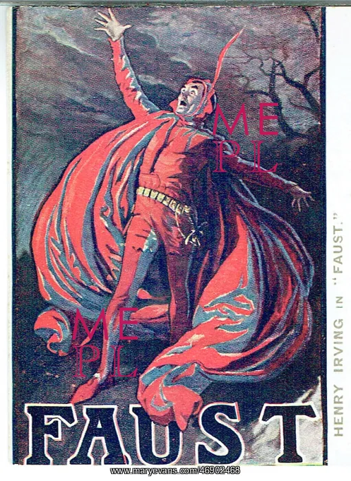 : Faust by W. G. Wills - Henry Irving as Mephistopheles : Faust by W. G. Wills - Henry Irving as Mephistopheles