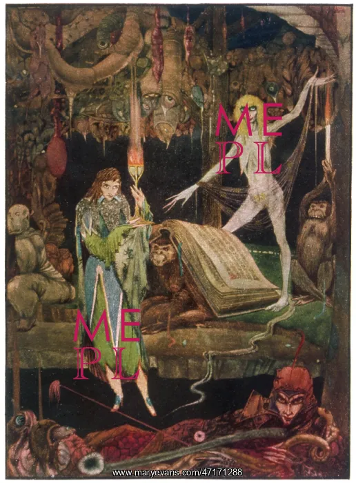 : Faust in Witches Kitchen, by Harry Clarke : Faust in Witches Kitchen, by Harry Clarke