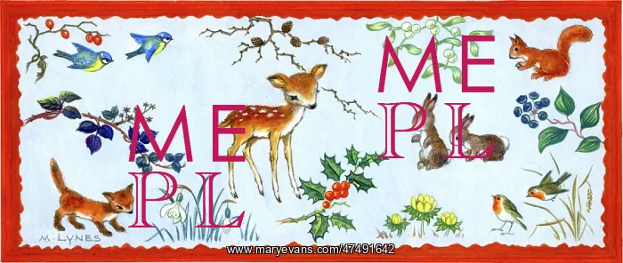 : Fawn, rabbits, squirrel, fox, robins and blue tits : Fawn, rabbits, squirrel, fox, robins and blue tits
