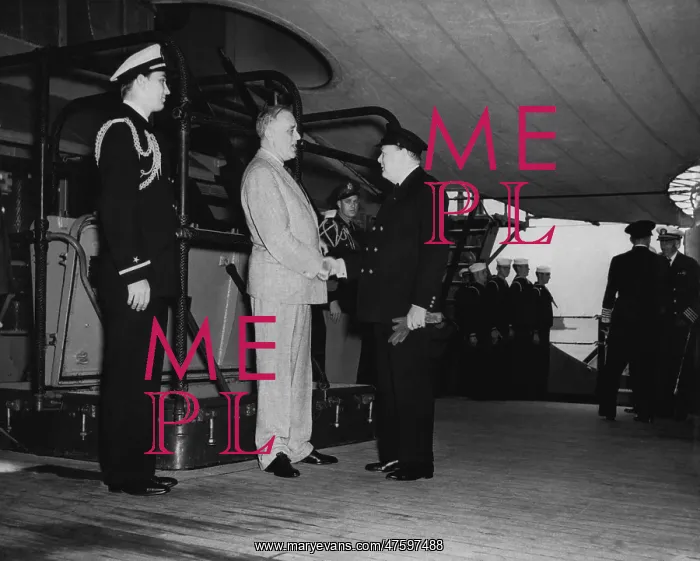 : FDR & Churchill, Atlantic Conference : FDR & Churchill, Atlantic Conference