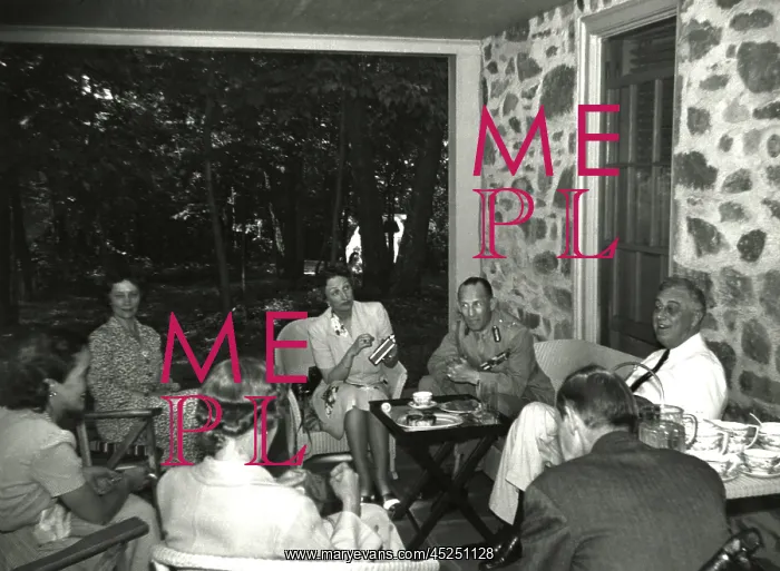 : FDR entertains exiled Crown Princess Martha of : FDR entertains exiled Crown Princess Martha of