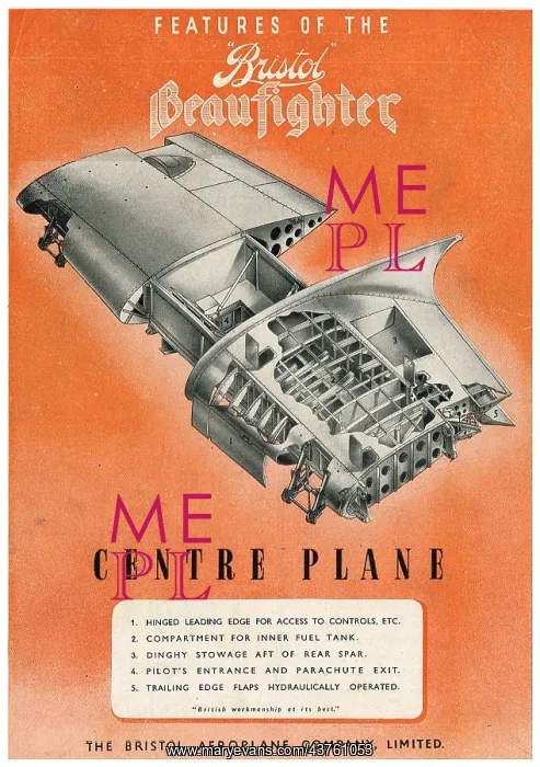 : Features Of The Bristol Beaufighter: Centre Plane : Features Of The Bristol Beaufighter: Centre Plane