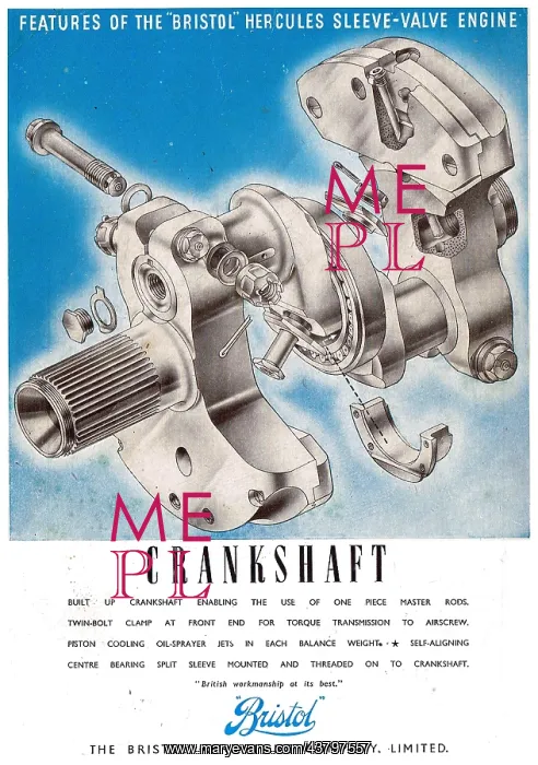 : Features Of The Bristol Hercules: Crankshaft : Features Of The Bristol Hercules: Crankshaft
