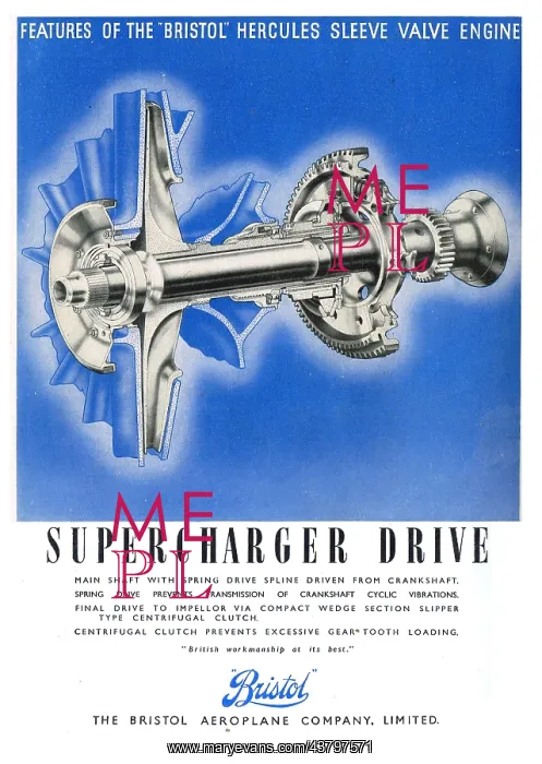 : Features Of The Bristol Hercules: Supercharger Drive : Features Of The Bristol Hercules: Supercharger Drive