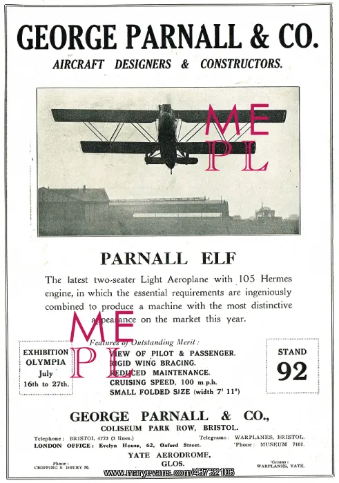 : Some Features Of The Parnall Elf Light Aeroplane : Some Features Of The Parnall Elf Light Aeroplane