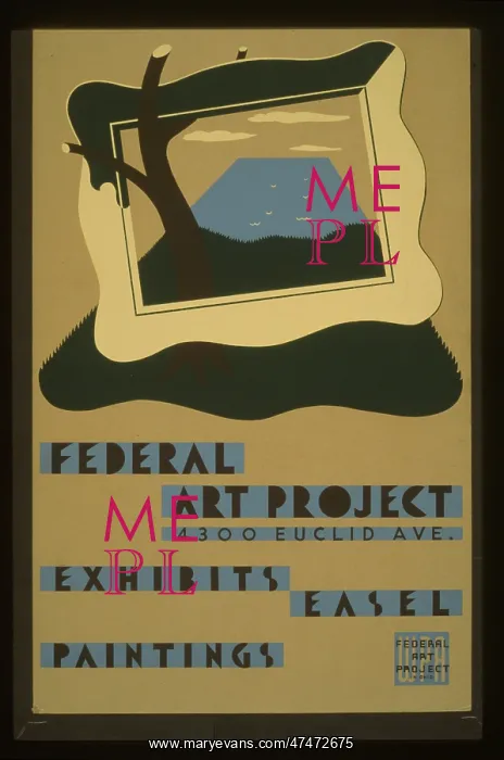 : Federal Art Project, 4300 Euclid Ave. exhibits easel painti : Federal Art Project, 4300 Euclid Ave. exhibits easel painti