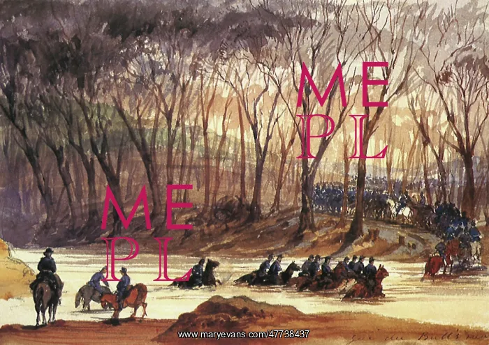 : Federal Cavalrymen fording Bull Run : Federal Cavalrymen fording Bull Run