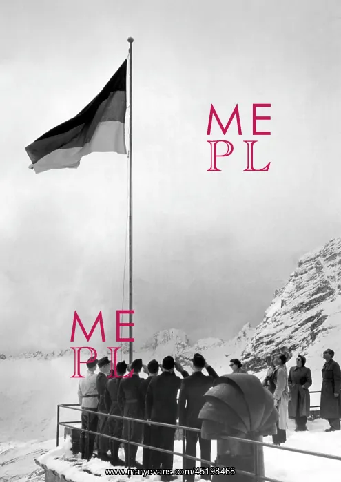 : Federal German flag hoisted on Zugspitze : Federal German flag hoisted on Zugspitze