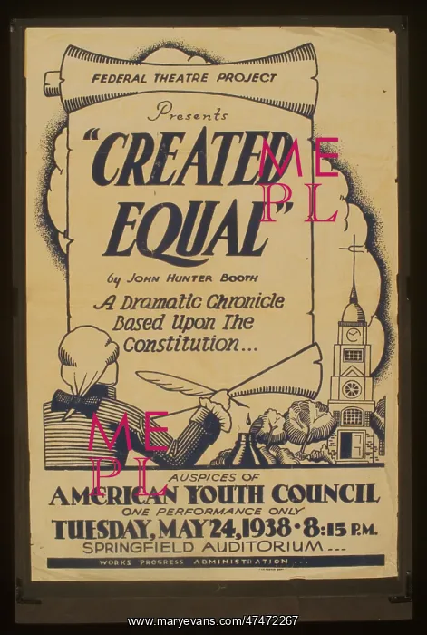 : Federal Theatre Project presents Created equal by John Hunte : Federal Theatre Project presents Created equal by John Hunte
