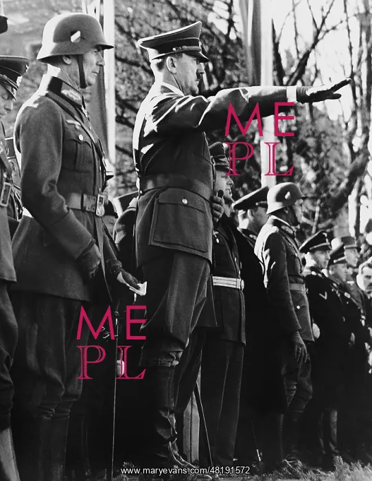 : Fedor von Bock and Adolf Hitler during a parade in Vienna, 1 : Fedor von Bock and Adolf Hitler during a parade in Vienna, 1