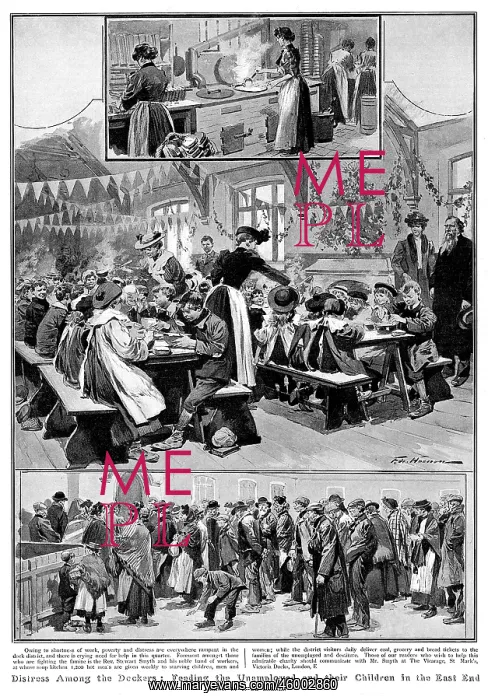 : Feeding the unemployed in the East End 1908 : Feeding the unemployed in the East End 1908