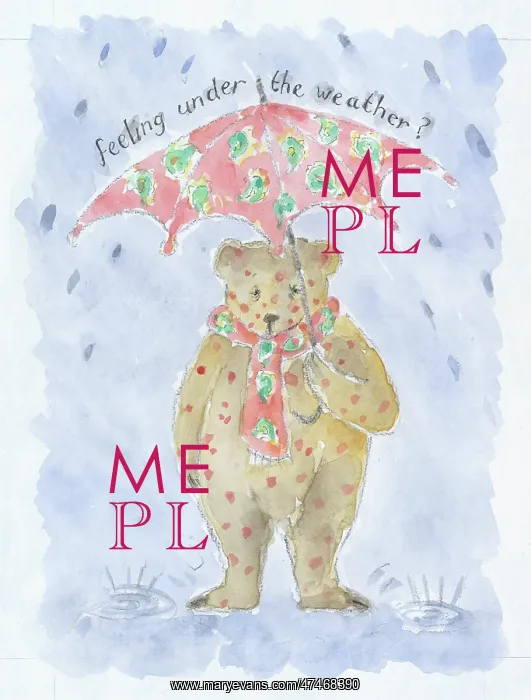 : feeling under the weather? - teddy bear with spots : feeling under the weather? - teddy bear with spots
