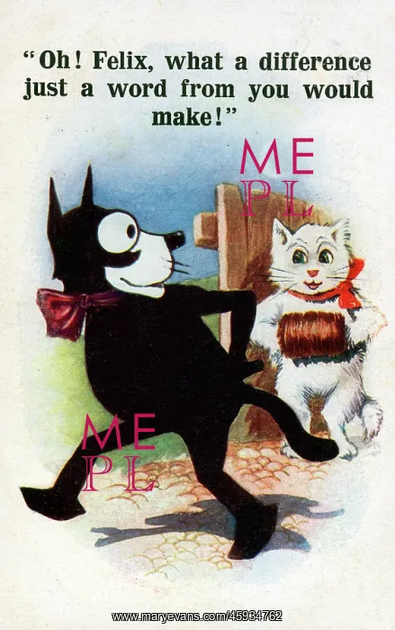 : Felix the Cat and an admirer (yet to receive a letter) : Felix the Cat and an admirer (yet to receive a letter)