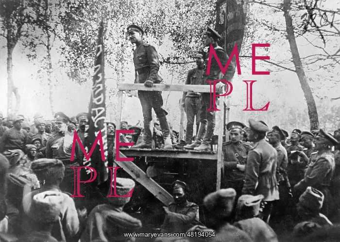 : Felix Dserschinski during a speech, 1917 : Felix Dserschinski during a speech, 1917