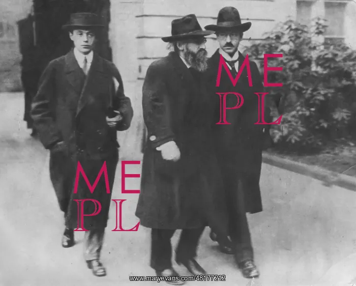 : Felix Fechenbach, Kurt Eisner, Dr. Mueckle, 1918 : Felix Fechenbach, Kurt Eisner, Dr. Mueckle, 1918