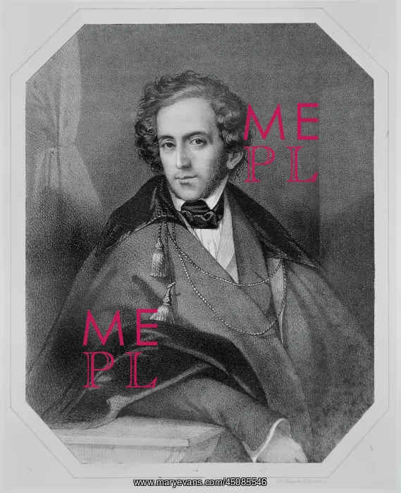 : Felix Mendelssohn, engraving : Felix Mendelssohn, engraving