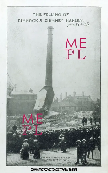 : The Felling of Dimmock's Chimney, Hanley : The Felling of Dimmock's Chimney, Hanley