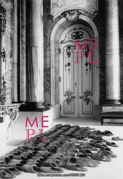 : Felt slipper in the New Palace in Potsdam : Felt slipper in the New Palace in Potsdam