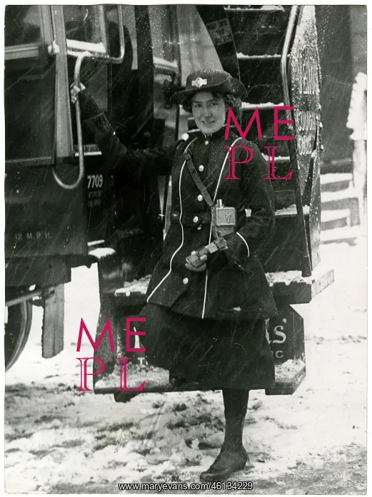 : Female bus conductor : Female bus conductor