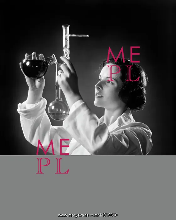 : Female Chemist Scientist Pouring Liquid into a Beaker : Female Chemist Scientist Pouring Liquid into a Beaker