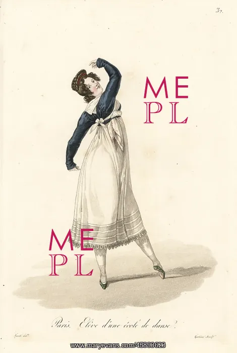 : Female dance student, Paris, 19th century : Female dance student, Paris, 19th century