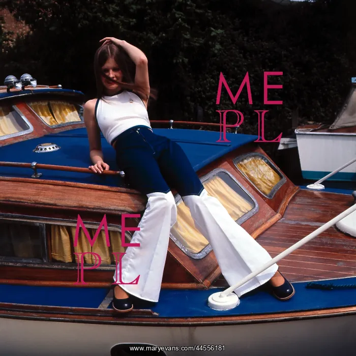 : Female model on boat 1970s