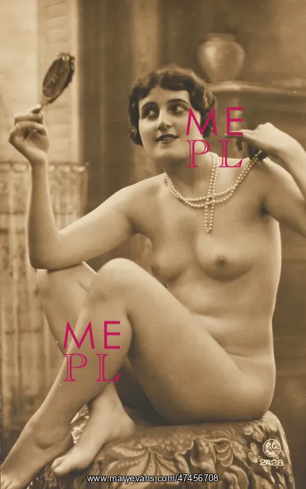 : FEMALE NUDE WITH MIRROR : FEMALE NUDE WITH MIRROR