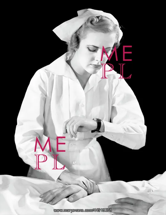 : Female Nurse Checking Patient's Pulse : Female Nurse Checking Patient's Pulse
