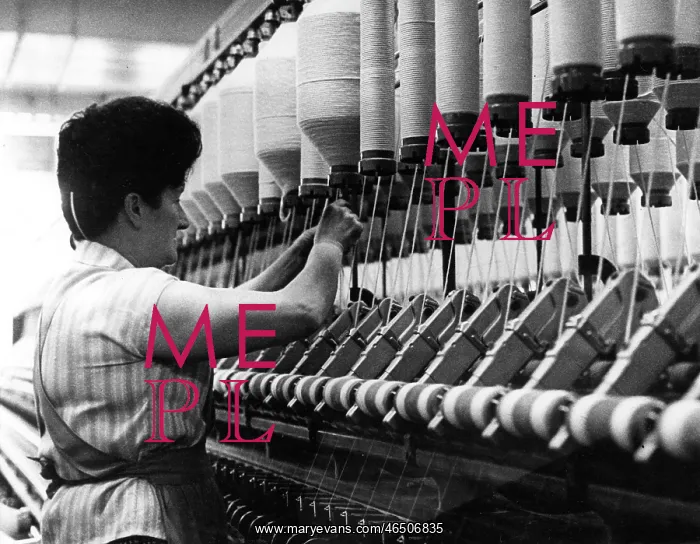 : Female operator, Firs Mill, Lancashire : Female operator, Firs Mill, Lancashire