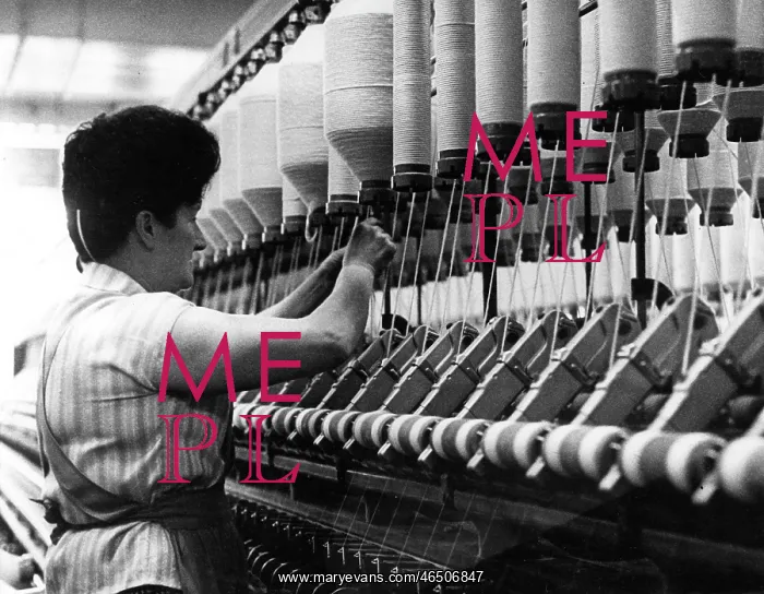 : Female operator, Firs Mill, Lancashire : Female operator, Firs Mill, Lancashire