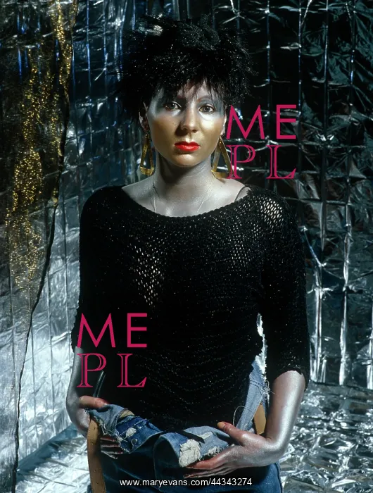 : Female punk model with silver body paint : Female punk model with silver body paint