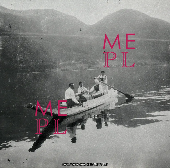 : Female rower with guests on a rowboat (Platte) on the : Female rower with guests on a rowboat (Platte) on the