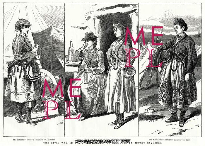 : Female royalist Spanish troops 1875 : Female royalist Spanish troops 1875