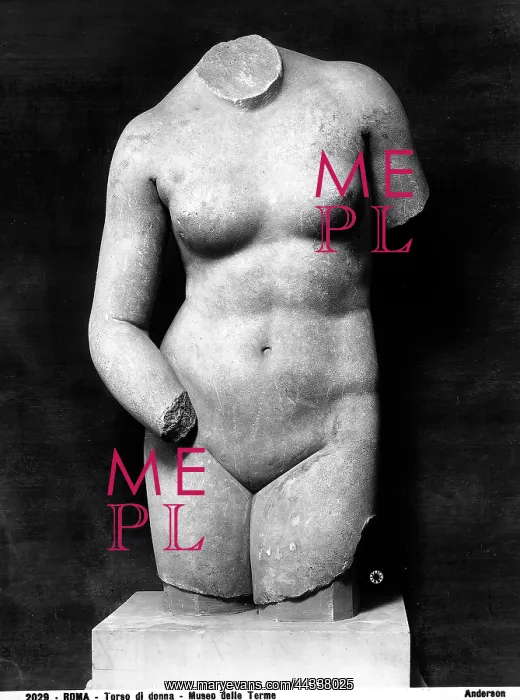  : Female torso, sculpture preserved in