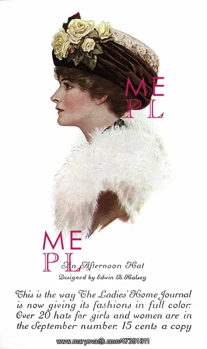 : Female Type in Hat 1911 : Female Type in Hat 1911