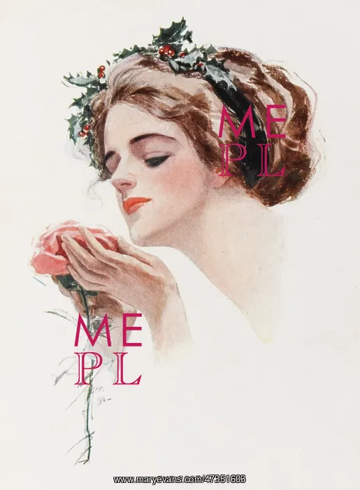 : FEMALE TYPE WITH ROSE : FEMALE TYPE WITH ROSE