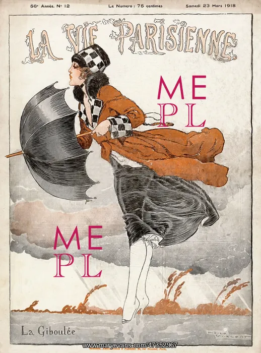 : Female Type in Wind 1918 : Female Type in Wind 1918
