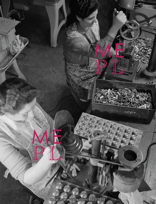 : Female workers making parts to be used for : Female workers making parts to be used for